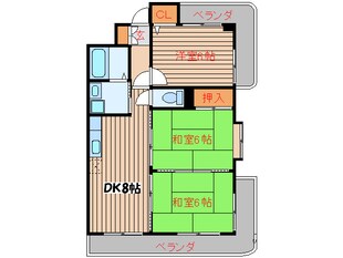 カーサヌマタの物件間取画像